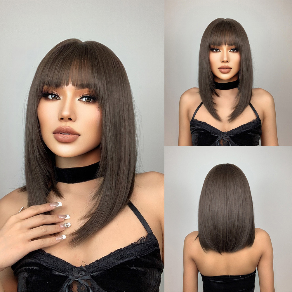 Audrey Medium Straight Wig — Brown
