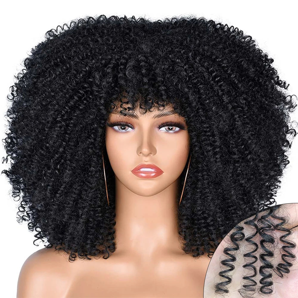 Ngozi Short Afro Curly Wig — Black