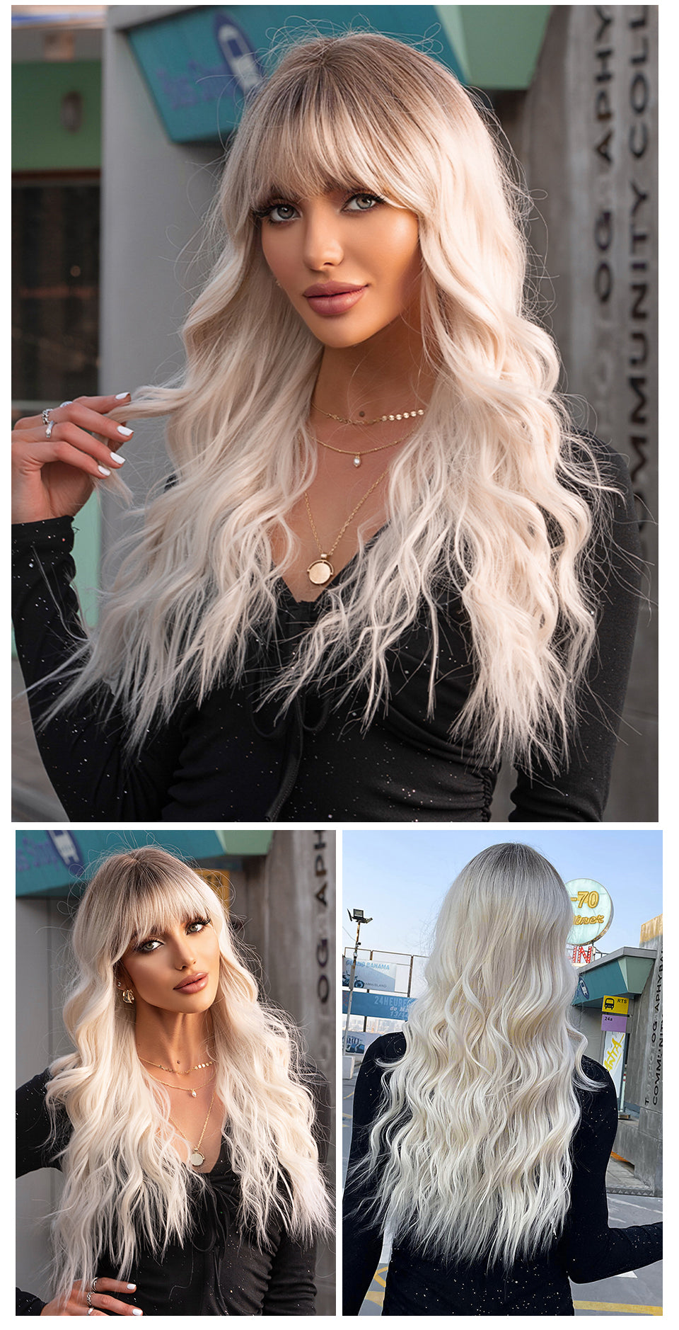 Zoe Long Wavy Wig — Blonde