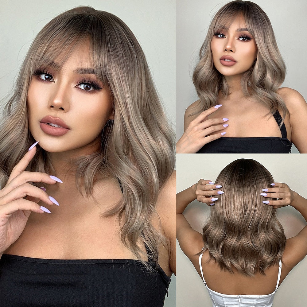Mia Medium Straight Wig — Brown-Blonde