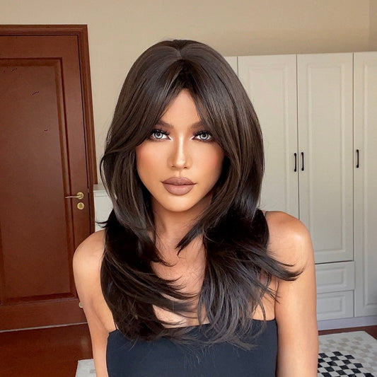 Evelyn Long Straight Wig — Black