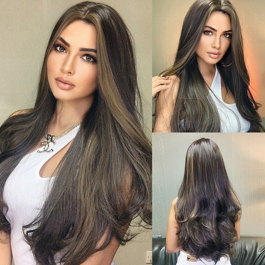 Hannah Long Straight Wig — Brown