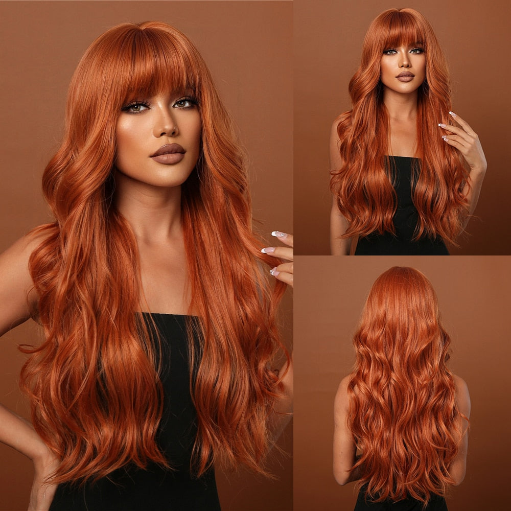 Addison Long Wavy Wig — Brown Balayage
