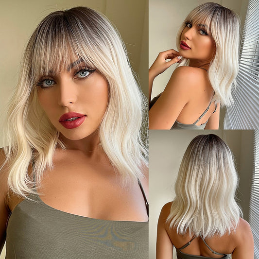 Emily Medium Wavy Wig — Blonde