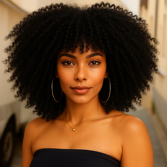 Ngozi Short Afro Curly Wig — Black