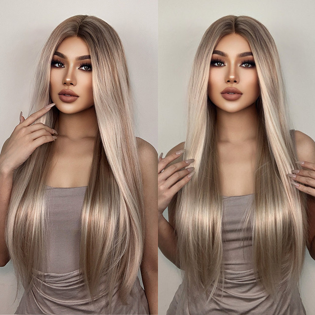 Phoebe Long Straight Lace Wig — Blonde