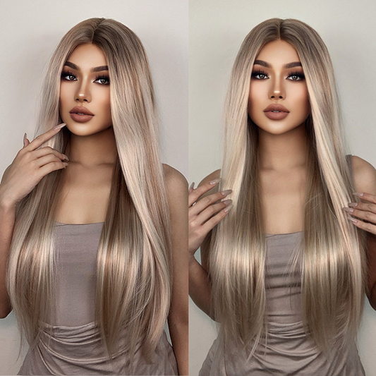 Phoebe Long Straight Lace Wig — Blonde
