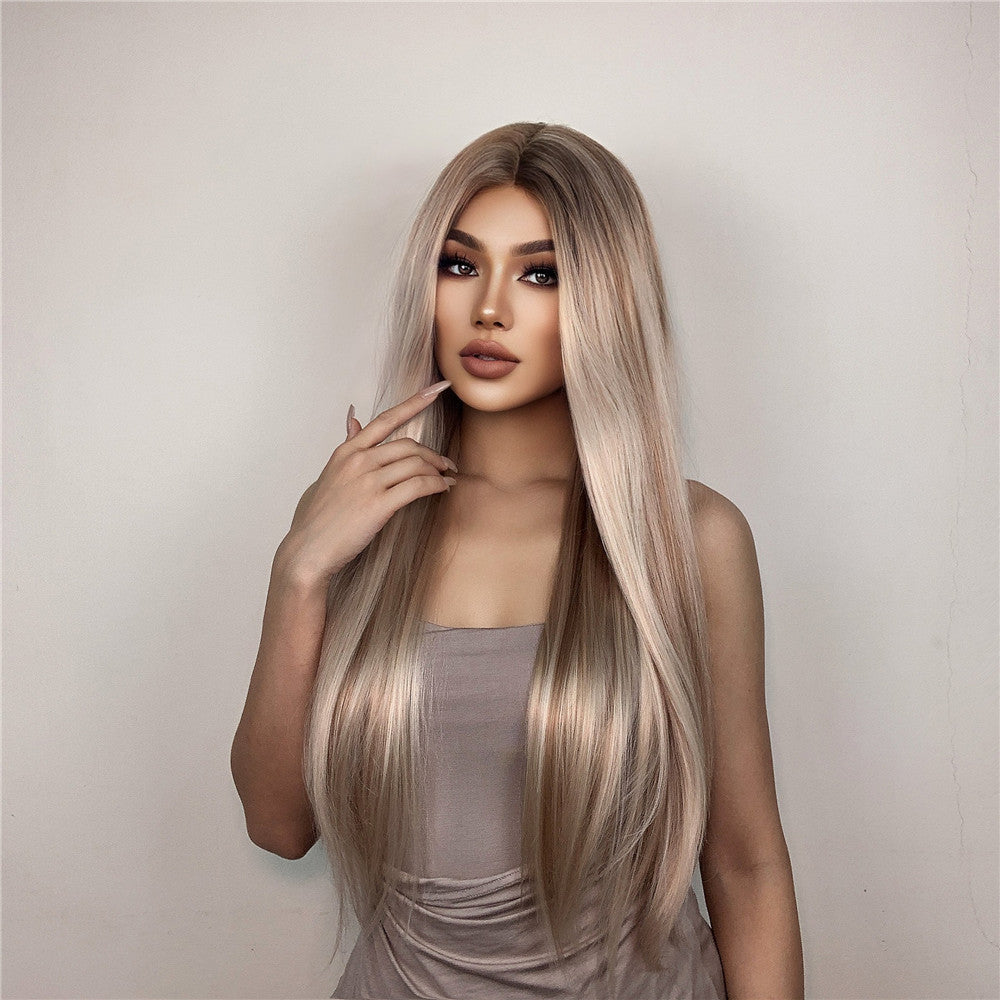 Phoebe Long Straight Lace Wig — Blonde