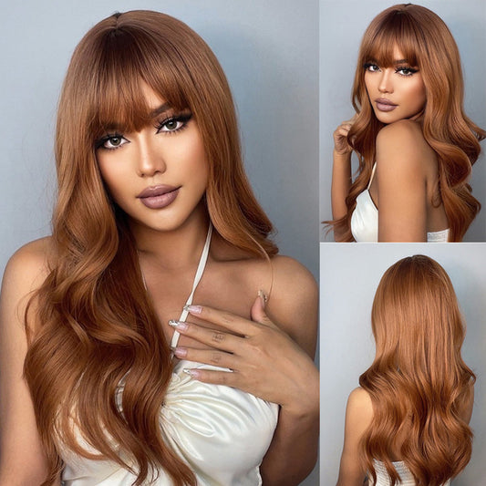 Nora Long Wavy Wig — Brown