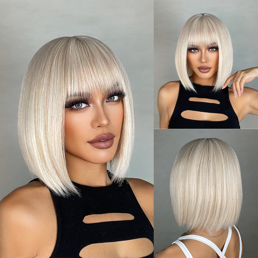 Naomi Short Straight Wig — Blonde