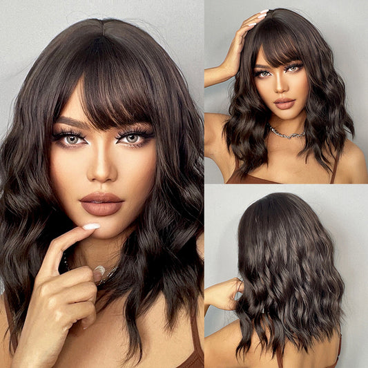 Ava Medium Wavy Wig — Black-Brown