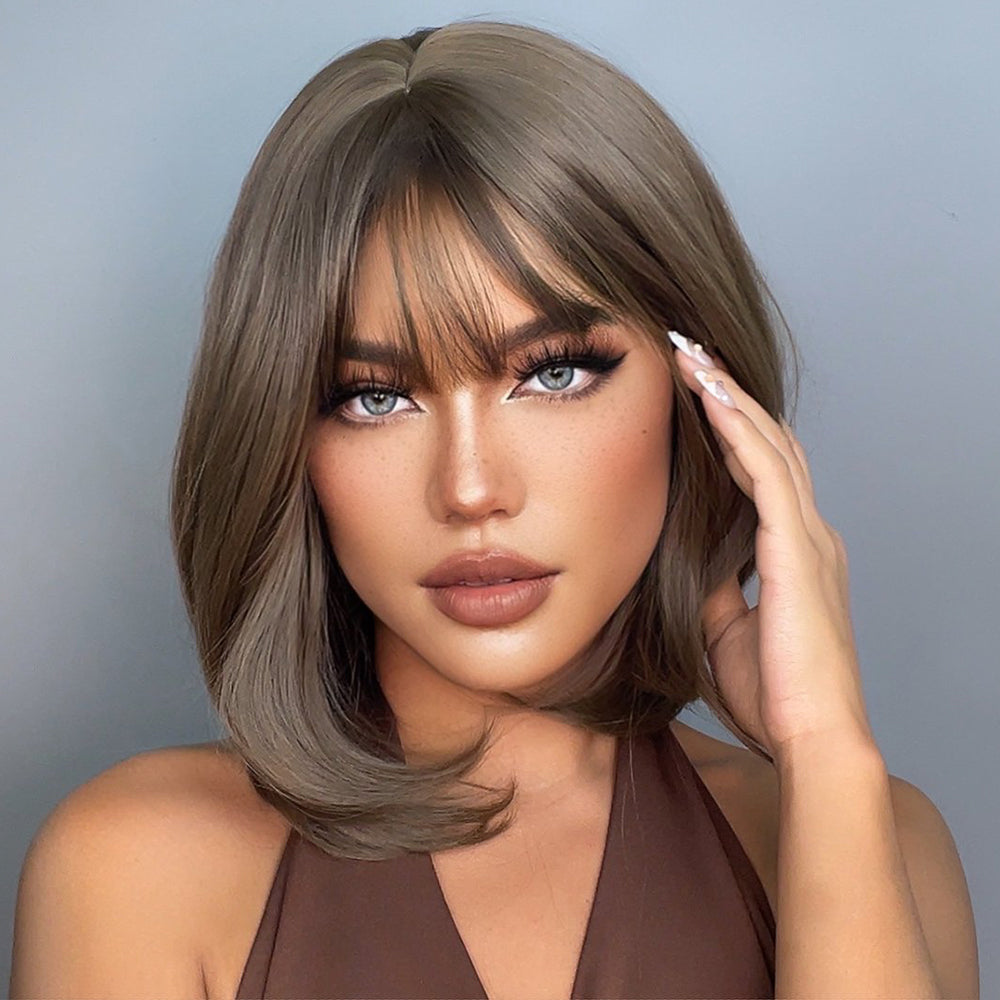 Olivia Medium Straight Wig — Brown