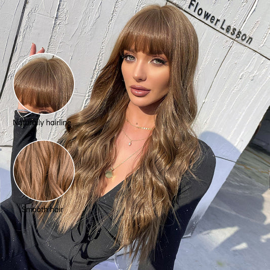 Victoria Long Wavy Wig — Brown