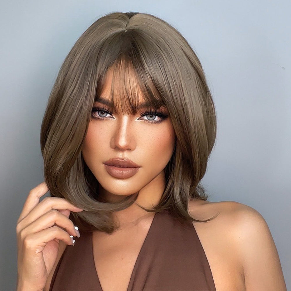 Olivia Medium Straight Wig — Brown