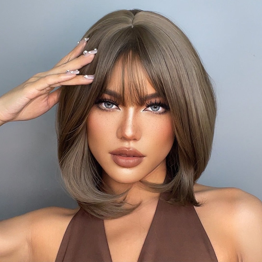 Olivia Medium Straight Wig — Brown