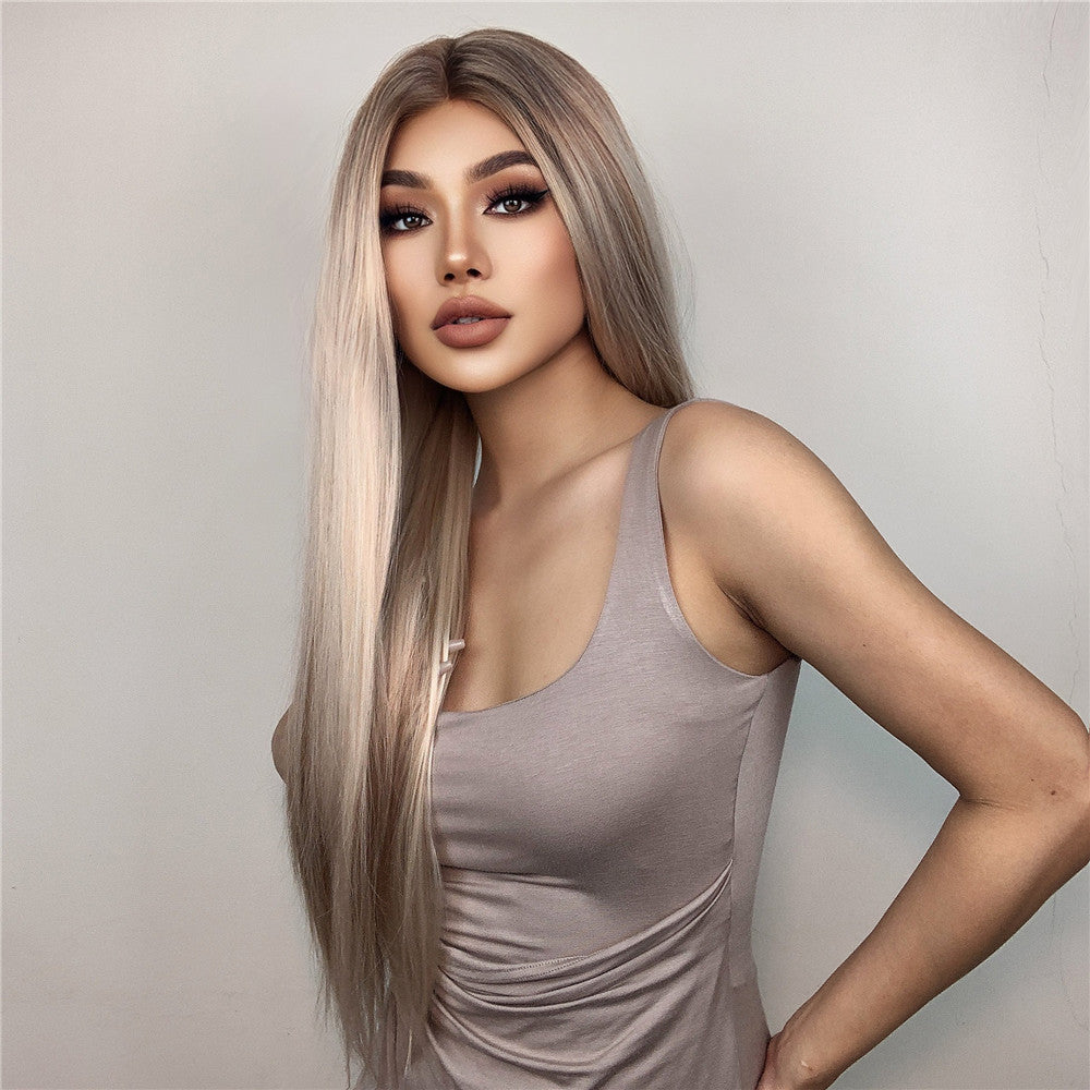 Phoebe Long Straight Lace Wig — Blonde