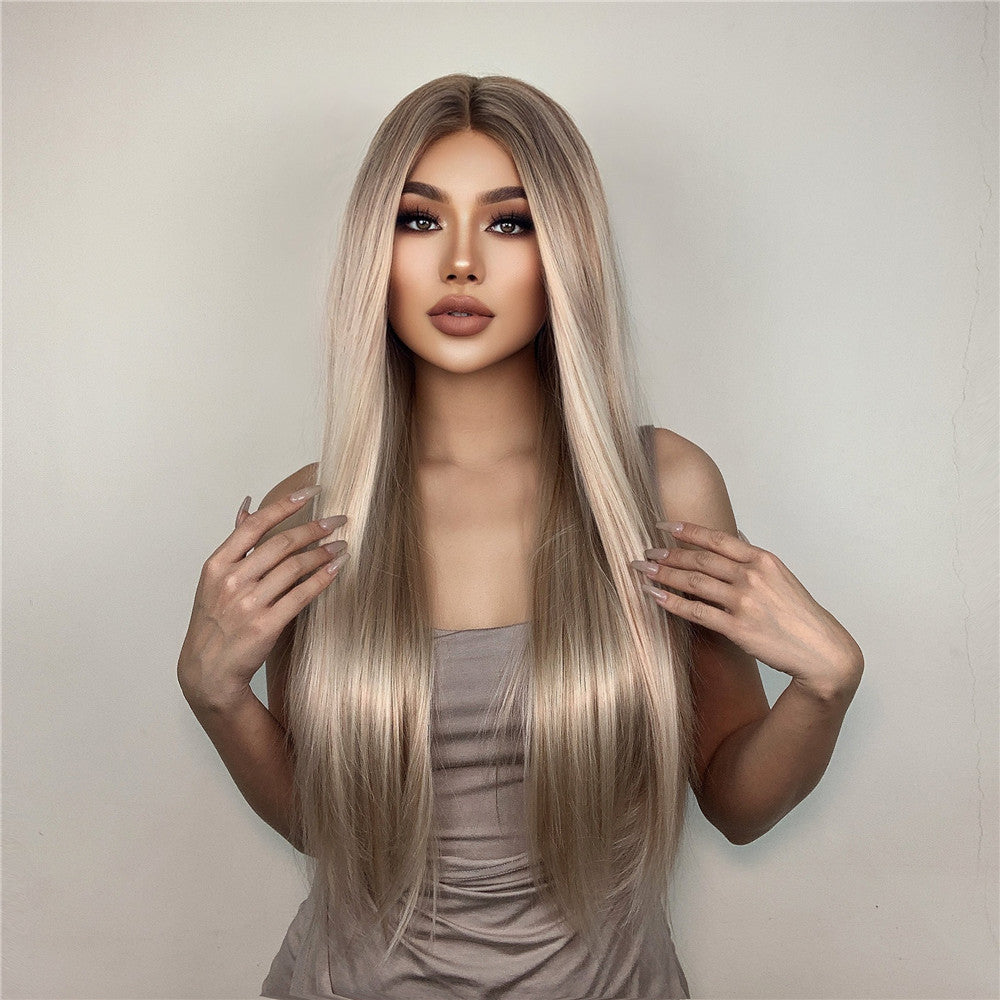 Phoebe Long Straight Lace Wig — Blonde
