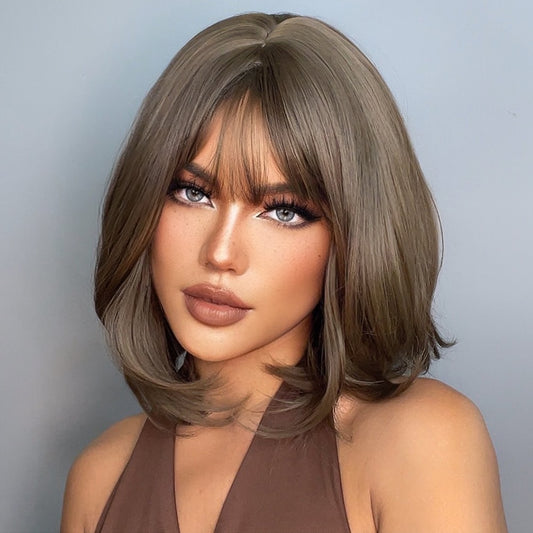 Olivia Medium Straight Wig — Brown