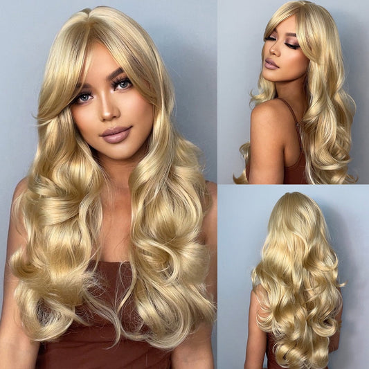 Madison Long Curly Wig — Blonde