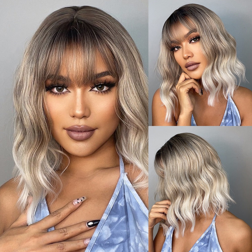 Chloe Medium Wavy Wig — Brown-Blonde