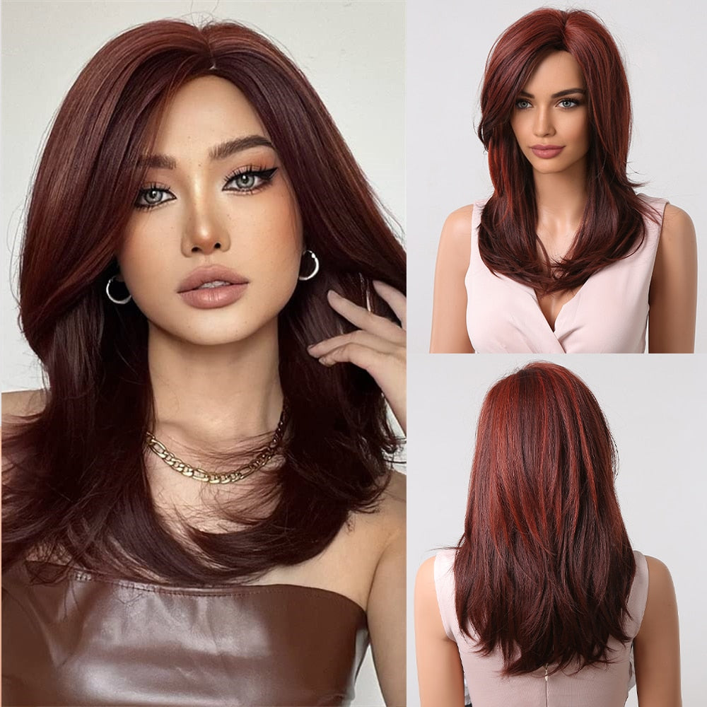Sophia Long Straight Wig — Brown