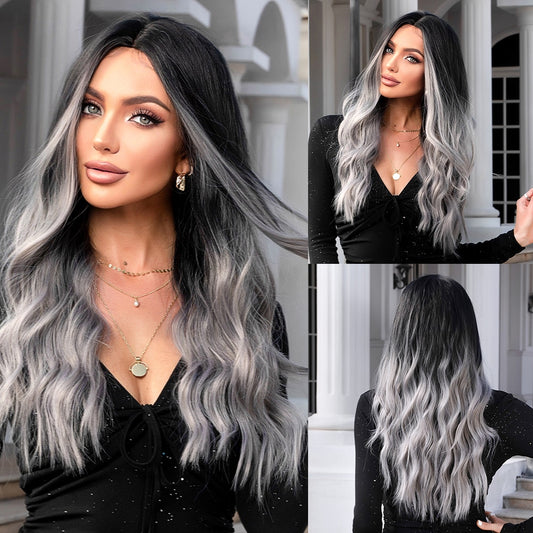 Eliana Long Wavy Wig — Black