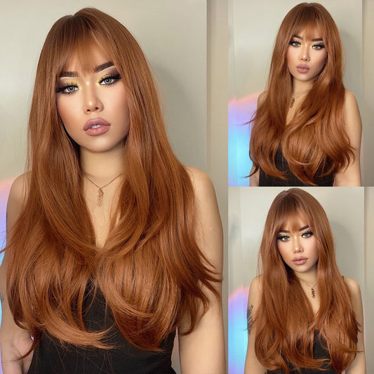 Eleanor Long Straight Wig — Brown